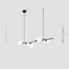 Реечный, рядный светильник KIRAN BLACK L 5 плафонов Lampatron kiran-black-l-5 8616-24031