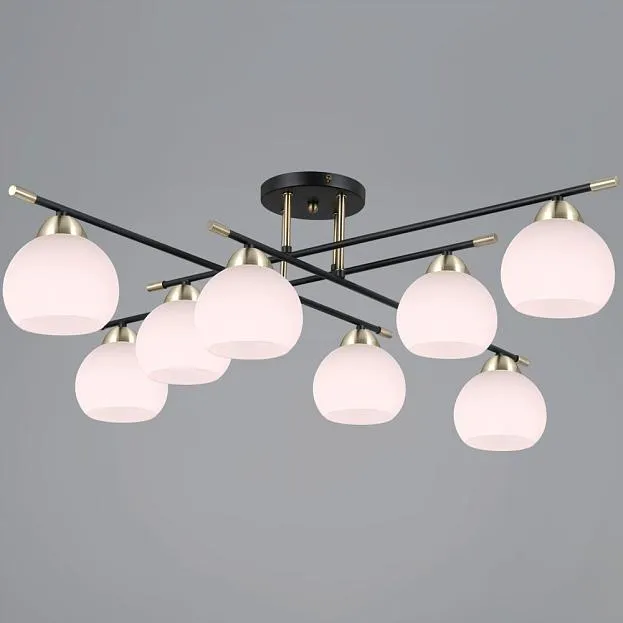 Потолочная люстра ILLUMICO IL0446-8CSQ-24 BK AB LIBRA Потолочная люстра ILLUMICO IL0446-8CSQ-24 BK AB LIBRA