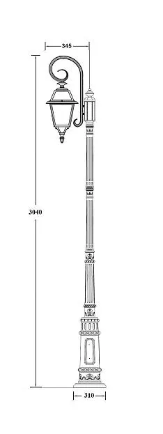 Наземный фонарь Oasis Light 91110fL/18 E7 Bl FARO-FROST L