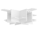 Коннектор X-образный Denkirs TR2114-WH SMART HIDE