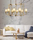Подвесная люстра Lumina Deco LDP 8012-8 PR F.GD Manhattan