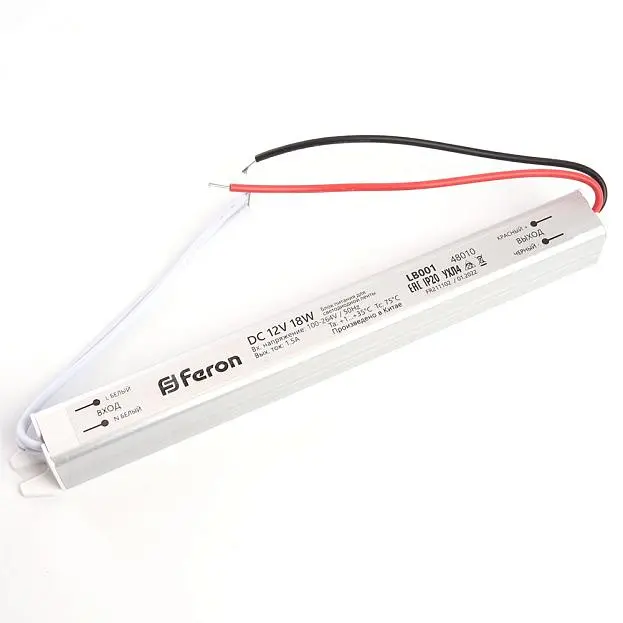 Трансформатор для светодиодной ленты Feron 48010 LB001 18W 12V Трансформатор для светодиодной ленты Feron 48010 LB001 18W 12V