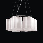 Люстра подвесная Серебристый/Белый с полосками E27 6*60W ST Luce SL117.503.06 Onde