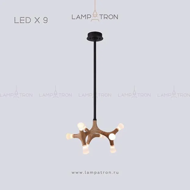 Подвесной светильник SANTANA 9 ламп. Цвет Светлое Дерево Lampatron santana-9-light-wood 4239-10594 Подвесной светильник SANTANA 9 ламп. Цвет Светлое Дерево Lampatron santana-9-light-wood 4239-10594