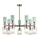 Люстра потолочная Золотистый/Дымчатый E14 7*40W ST Luce SL2000.202.07 GEA