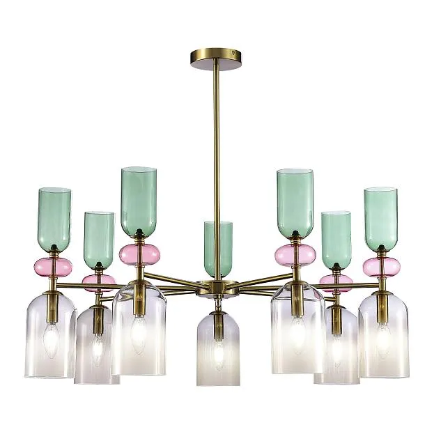 Люстра потолочная Золотистый/Дымчатый E14 7*40W ST Luce SL2000.202.07 GEA