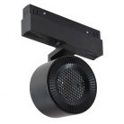 Поворотный магнитный трековый светильник с антибликовой решеткой iLEDEX TECHNICAL 4822-010-D82-12W-38DG-3000K BK (WALL WASHER) VISION48/22