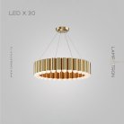 Кольцевые люстры и светильники ERLANDER 30 ламп. Цвет Латунь Lampatron erlander-30-brass 7501-20885