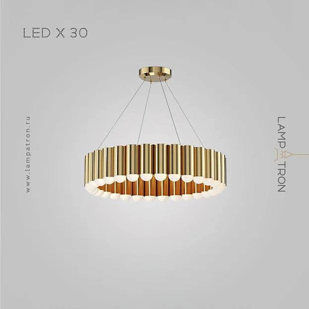 Кольцевые люстры и светильники ERLANDER 30 ламп. Цвет Латунь Lampatron erlander-30-brass 7501-20885 Кольцевые люстры и светильники ERLANDER 30 ламп. Цвет Латунь Lampatron erlander-30-brass 7501-20885