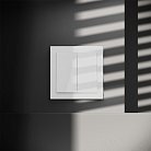 Перекрестный переключатель встраиваемый двухклавишный 10А, (белый глянцевый) Voltum VLS020501 S70