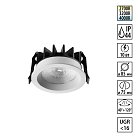 Светильник встраиваемый с переключателем цв. температуры и угла рассеивания IP44 LED 10W 220-240V Novotech 359840 RAYNE