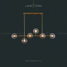 Реечный, рядный светильник SIMMA 6 плафонов. Прозрачные. Lampatron 5521-14298