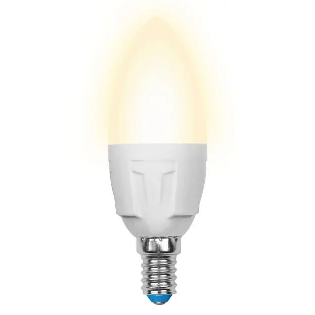 Лампочка светодиодная Uniel LED-C37 7W/WW/E14/FR PLP01WH картон Лампочка светодиодная Uniel LED-C37 7W/WW/E14/FR PLP01WH картон