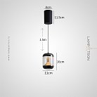Подвесной светильник LAGAST Цвет жемчужно-черный + коричневый Lampatron lagast-brown 8666-24213