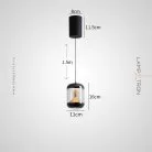 Подвесной светильник LAGAST Цвет жемчужно-черный + коричневый Lampatron lagast-brown 8666-24213