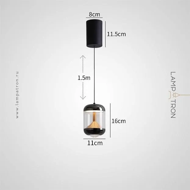 Подвесной светильник LAGAST Цвет жемчужно-черный + коричневый Lampatron lagast-brown 8666-24213 Подвесной светильник LAGAST Цвет жемчужно-черный + коричневый Lampatron lagast-brown 8666-24213
