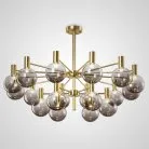 Люстра AIDA 18 плафонов (2 уровня). Цвет каркаса золото. Lampatron 2883-6884