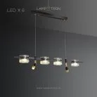 Реечный, рядный светильник NICOLETTA C LONG 6 ламп. Цвет Черный +Латунь Lampatron nicoletta-c-long-6-black 7729-21653