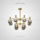 Люстра AIDA 12 плафонов (2 уровня). Цвет каркаса золото. Lampatron 2883-6882