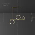 Реечный, рядный светильник PHILIPPA 3 лампы. Размер M Lampatron 6596-18019