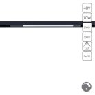 Трековый светильник Arte Lamp A7493PL-1BK OPTIMA