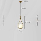 Подвесной светильник HOOP DROP Латунь Lampatron f-hoop-drop-brass 8622-24065