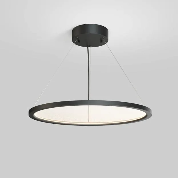 Подвесной светильник горизонтальный 35 Вт, LED 2700-6000K, IP20, пульт Д/У (в комплекте), черный, алюминий, акрил Denkirs DK6617-BK VEIL