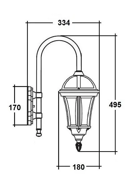 Настенный фонарь уличный Oasis Light 95202S/10 Bl ROMA S