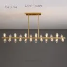 Реечный, рядный светильник SELMER LONG 24 лампы Lampatron 7657-21422