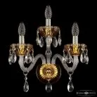 Бра Bohemia Ivele Crystal  5417B/2+1/165 G Amber/M-1G