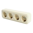 Розетка 4-местная с/з STEKKER 49052 PST16-61-20
