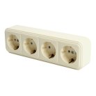 Розетка 4-местная с/з STEKKER 49052 PST16-61-20