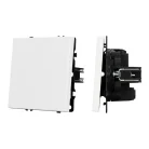 Механизм выключателя одноклавишный перекрёстный SWT-NOBE-MKX1-SFPL-WH (230V, 10A) Arlight 054234