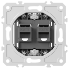 Механизм розетки RJ11 + RJ45 (двойная) cat.3/6/ClassE-4/8, Donel DB14600 DB