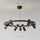 Кольцевые люстры и светильники SPOOR 9 плафонов Lampatron 8489-23402