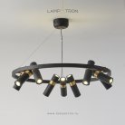 Кольцевые люстры и светильники SPOOR 9 плафонов Lampatron 8489-23402