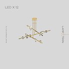 Люстра CAMILIA CH 10 ламп. Цвет Латунь Lampatron camilia-ch-10-brass 7532-21010