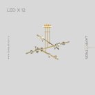Люстра CAMILIA CH 10 ламп. Цвет Латунь Lampatron camilia-ch-10-brass 7532-21010