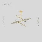 Люстра CAMILIA CH 10 ламп. Цвет Латунь Lampatron camilia-ch-10-brass 7532-21010