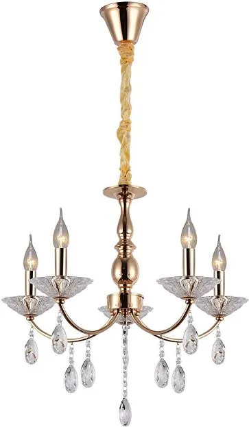 Подвесная люстра ILLUMICO IL1242-5PPA-29 GD Подвесная люстра ILLUMICO IL1242-5PPA-29 GD