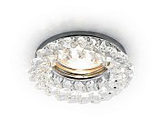 Встраиваемый точечный светильник MR16 с хрусталем хром/прозрачный хруст MR16 Ambrella light K206 CL/CH