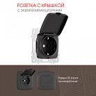 Розетка Arte Milano 205.41-1.black am