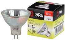 Лампочка галогеновая ЭРА GU5.3-MR16-50W-12V-CL