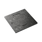 Лючок Surface 2 мод. (1 мод. 45х45 мм.), круглая крышка, оцинкованная сталь Donel DFB2MRRNFA DFB