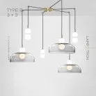 Готовая комбинация светильников ROCCO COMBO Тип B. 3 + 3 подвеса Lampatron 7518-20940
