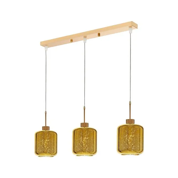 Подвесной светильник Lumina Deco LDP 6811-3 PR GD Alacosmo Подвесной светильник Lumina Deco LDP 6811-3 PR GD Alacosmo
