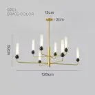 Люстра STENLY Цвет: Латунь + Черный. Размер: L Lampatron 8157-22323