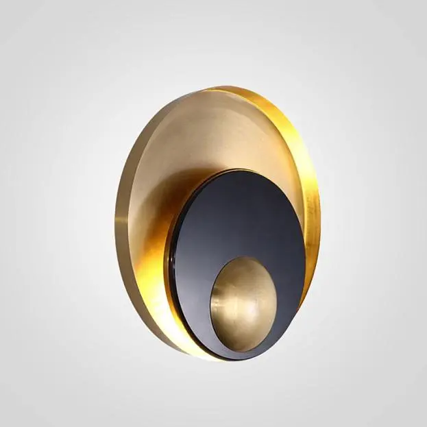 Бра Джаггер Black Wall Lamp Round Gold 149472-22 ImperiumLoft Бра Джаггер Black Wall Lamp Round Gold 149472-22 ImperiumLoft