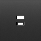 Накладка для розеток USB, черный графит, Donel DS28657 S08