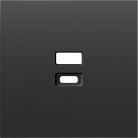 Накладка для розеток USB, черный графит, Donel DS28657 S08